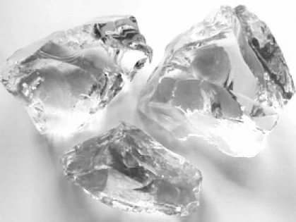 Glasbrocken kristall, ca. 60-80 mm